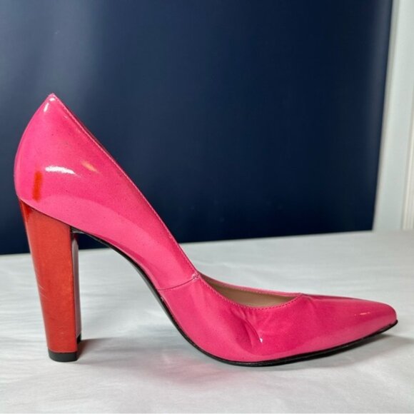 Stuart Weitzman Pink ; Red Patent Leather Pumps Size 6 - Picture 2 of 15